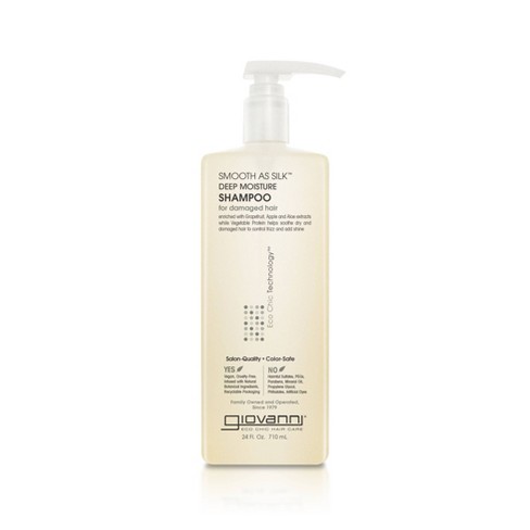  GIOVANNI Eco Chic Smooth as Silk Deep Moisture Shampoo - Apple  + Aloe Extracts, Calms Frizz, Detangles, Wash & Go, Lauryl & Laureth  Sulfate Free, Paraben Free, Color Safe 