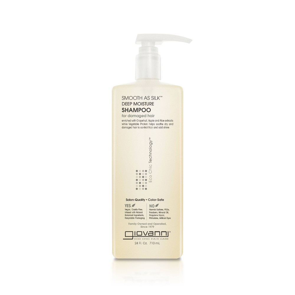 Photos - Hair Product Giovanni Eco Chic Smooth as Silk Shampoo - 24 fl oz 
