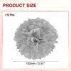 Unique Bargains Birthday Bachelorette Wedding Party Paper Pom Poms Flower Ball Kit 12 Pcs - 2 of 4
