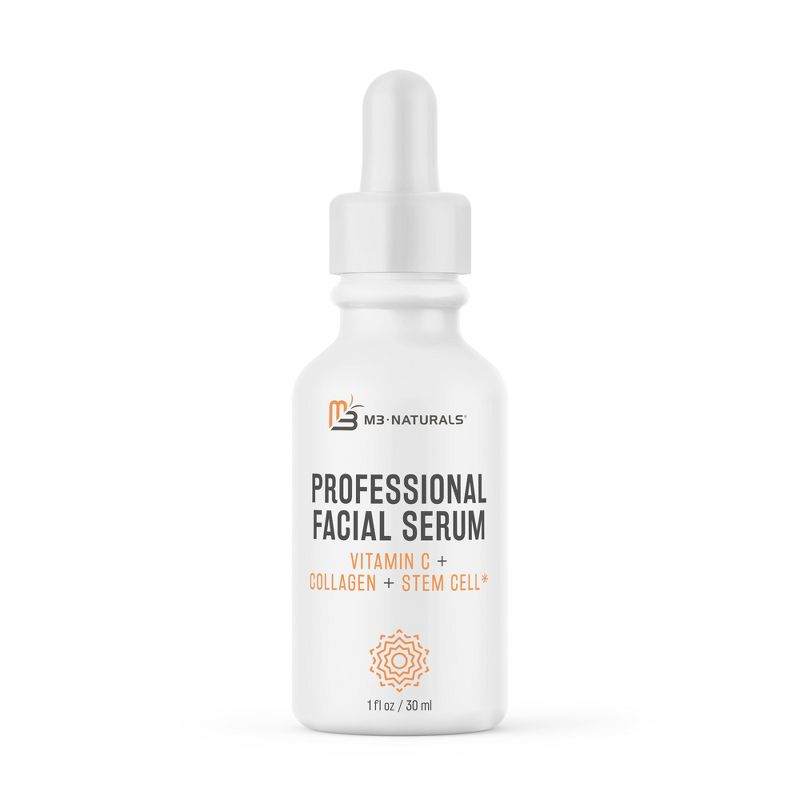 Professional Facial Serum, M3 Naturals, Collagen & Vitamin C & Stem Cell, Fision WrinkleFix, Unscented, 1oz, 2 of 4