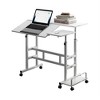 Small Standing Desk with Wheels, Mobile Stand Up Desk, Portable Standing Table on Wheels for Walking Pad, Rolling Computer Desk Adjustable Height - 4 of 4
