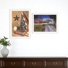 HomeRoots Set Of Two Star Spangled Night God And Country White Framed Wall Art - 2 of 4