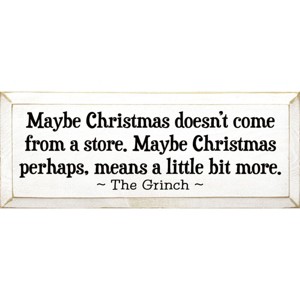 Slickblue Grinch Christmas Quote Wood Sign – Maybe Christmas Means More – Rustic Holiday Wall Decor 7x18, Color Options - 1 of 3