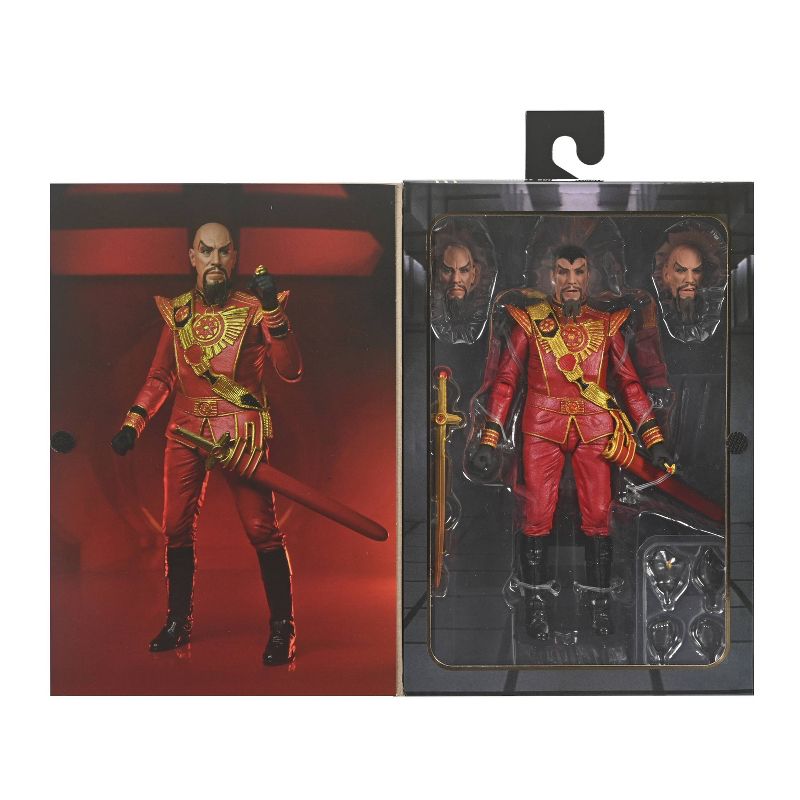 NECA King Features Flash Gordon 1980 Ultimate Ming with Red Military Outfit  7&#34; Scale Action Figure, 2 of 7