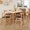 NicBex Dining Table Set for 6 Foldable Rectangular Dining Table MDF desktop with 6 Solid Wood Dining Chairs for Kitchen - 4 of 4
