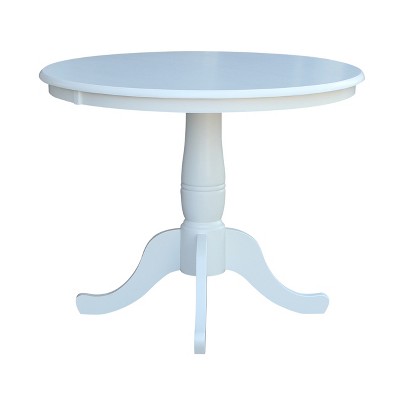 36" Round Top Pedestal Table White - International Concepts
