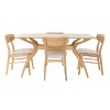 Christopher Knight Home Fausett Mid Century Modern Fabric Upholstered Wood 5 Piece Dining Set - 2 of 4
