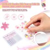 SAVILAND Kids Press On Nails for Girls 8-12 Years, 6 Pack with 3D Stickers - Pre-Glue Short Fake Nails Gift Set. - 2 of 4