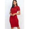 Slickblue Ribbed Bodycon Midi Dress, Comfortable Fit, Stretchy Polyester-Spandex, Color and Size Options - 2 of 4