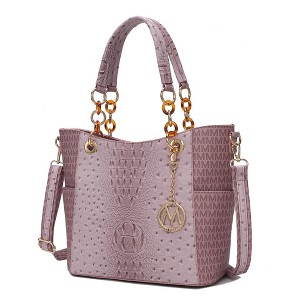 MKF Collection Miriam Handbag Signature Women Vegan Leather Tote by Mia K - 1 of 4