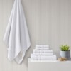 SEVOBAL Bath Towel and Washcloth Sets 6 Piece Turkish Cotton Towel Set with Anti-Microbial Treatment for Bathroom Use, White, 14.5"*9.8"*5.5" - 4 of 4