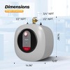 Fogatti 1440W Electric Mini Tank Water Heater, Wall/Floor Mount - 2 of 4