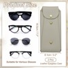 Unique Bargains PU Leather Portable Nail Buckle Soft Eyeglass Cases 2 Pcs - 2 of 4