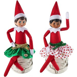 The Elf on the Shelf Party Skirt Set - 2 Holiday Skirt Combo - Dress Up Your Girl Elf for Holiday Parties Green - 1 of 4