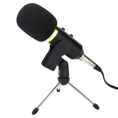 Gemini® USB and Gaming Microphone with LED Lights and Desktop Stand, Black,  GSM-100.