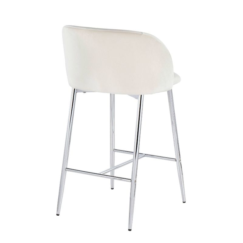 Set of 2 Fran Contemporary Counter Height Barstools - LumiSource, 5 of 14
