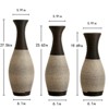 VisioGear Floor Vases, 3-Piece Home Decoration Vases with High Independent Flower Racks for Living Room, White & Black, 6.1"*6.1"*27.56" - 3 of 4