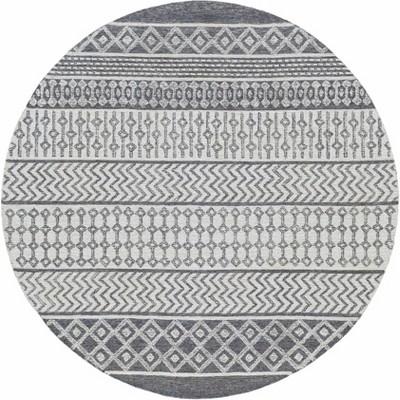 Hauteloom Round Area Rug  Charcoal