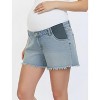 Women's Under the Belly  Cut Off Denim Maternity Short | Motherhood Maternity - 4 of 4