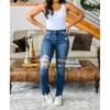 Women's High Contrast Slim Bootcut Destroyed Jeans - Judy Blue - 2 of 4