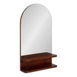 18" x 30" Astora Arch Wall Mirror with Shelf Walnut Brown - Kate & Laurel All Things Decor