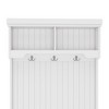 KTMBDW 35.4" Farmhouse Hall Tree with Shoe Storage, Entryway Bench with 2 Cubbies, 3 Hooks & 2 Doors, Mudroom Coat Rack Cabinet - 4 of 4