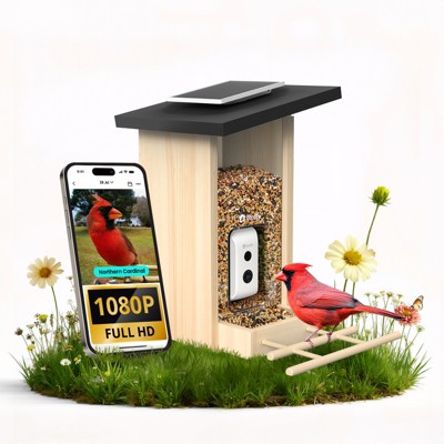 Birdfy Smart Bird Feeder with Camera, Bird Watching Camera with Solar Panel, AI Identify 6000+ Species
