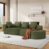 VAISP-Modern 2-Piece Curved Green Sectional Sofa with Chaise Lounge, High-Density Sponge, Pearl Upholstery, Right-Facing for Living Room - 2 of 4