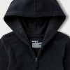 Toddlers' Adaptive Fleece Zip-Up Hoodie - Cat & Jack™ Black - 3 of 4