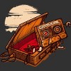 Men's Design By Humans Dead Man Walkmann By LetterQ T-Shirt - 2 of 4