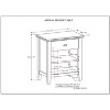 Vynxaria Transitional 1-Drawer Bedside Table - Black (15"D x24"W x27"H), Solid/Engineered Wood, NC Lacquer, Bronze Knobs, Open Shelf - 4 of 4