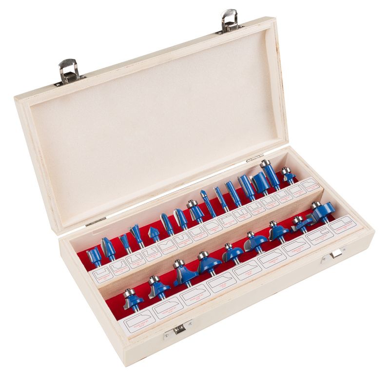 Fleming Supply 24-Piece Router Bit Set With Case, 1 of 5