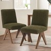 Morgan Upholstered Dining Chairs with Solid Wood Legs (Set of 2) -The Pop Home - 2 of 4