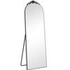 PexFix 65"x24" Wood Arched Oversized Full Length Mirror Freestanding Mirror,Black - 2 of 4