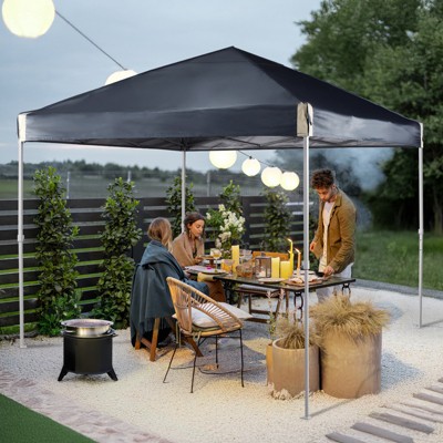 Aoodor 10' x 10' Pop-Up Canopy Tent - Instant Setup Shade for Camping, Parties & Outdoor Events, UV Protection & Waterproof