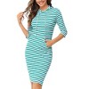 Women's Hoodie Dress Pullover Hoody Dress Casual Fitted Knee Length Dress with Pocket - 3 of 4