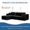 PexFix 104" Modular Sectional Sofa with L-Shape Chaise Modern Upholstered Cloud Couches with Throw Pillows for Living Room Bedroom Black - 4 of 4