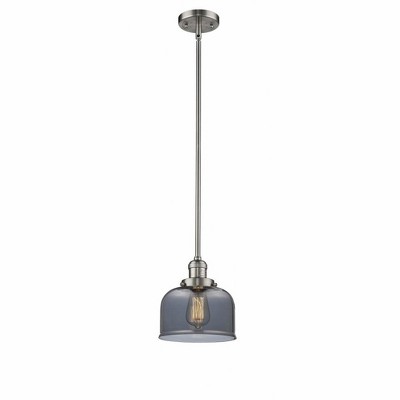 Bell - 1 Light Stem Hung Mini Pendant In Industrial Style-10 Inches Tall and 8 Inches Wide