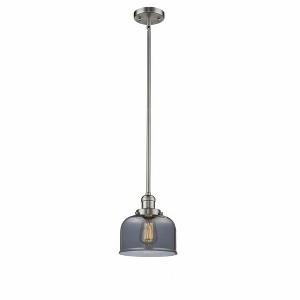 Bell - 1 Light Stem Hung Mini Pendant In Industrial Style-10 Inches Tall and 8 Inches Wide - 1 of 1