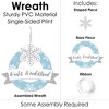 Big Dot of Happiness Winter Wonderland - Outdoor Snowflake Holiday Party and Winter Wedding Decor - Front Door Wreath - 3 of 4