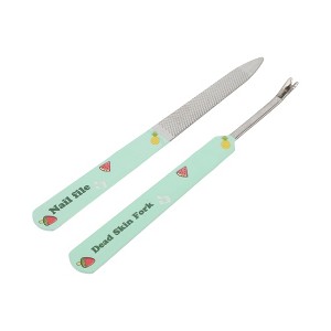 Unique Bargains Fruit Pattern Multifunctional Nail File Manicure Tool Kit 1 Set - 1 of 4