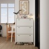 HDZNVF Modern and Stylish White Shoe Cabinet with 3 Flip Drawers, Entrance Shoe Cabinet - 2 of 4