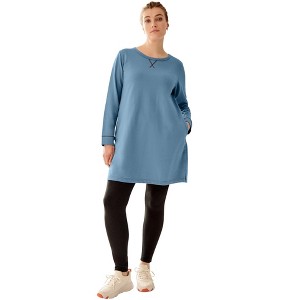 ellos French Terry Tunic Dress - 1 of 4