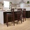 Flash Furniture Vertical Slat Back Wooden Restaurant Barstool - 2 of 4