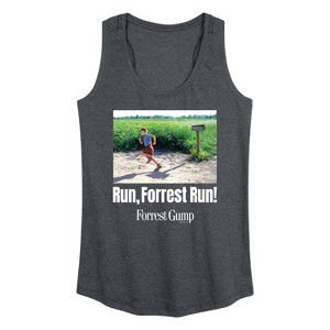 Women's - Forrest Gump - Run Forrest Run Graphic Racerback Tank - 1 of 4