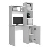 CAVINAS Modern Computer Desk with Hutch and 3-Tier Storage,25.8" Wide Office Desk w/Single Door Cabinet and Open Shelves - 4 of 4