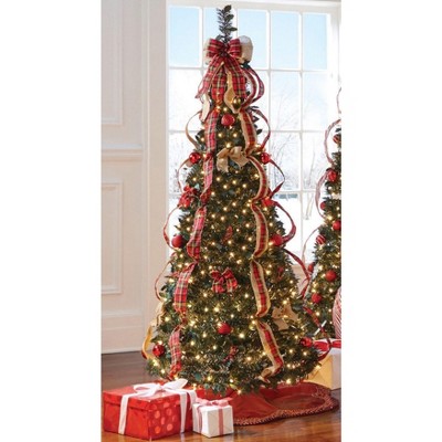 BrylaneHome 7.5 Ft Fully Decorated Pre-Lit Pop-Up Christmas Tree