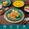vancasso 16-Piece Green Kiln-Glazed Curved Edge Set for 4 - Nature-Inspired Dinnerware Collection - 4 of 4