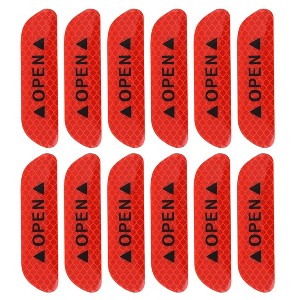 Unique Bargains Car Door Open Sign Reflective Stickers 12 Pcs - 1 of 4