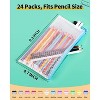 Paaaawaters 24PCS Pencil Pouches Bulk, 9.3" x 4.7"Mesh Zipper Pouch Pencil Case, 12 Colors Waterproof Small Zipper Pouches - 2 of 4